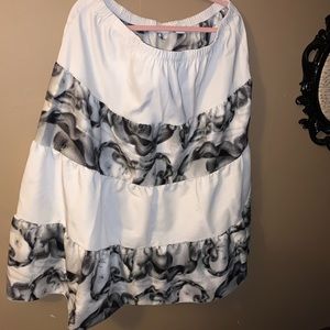 Black and white vintage skirt with faces